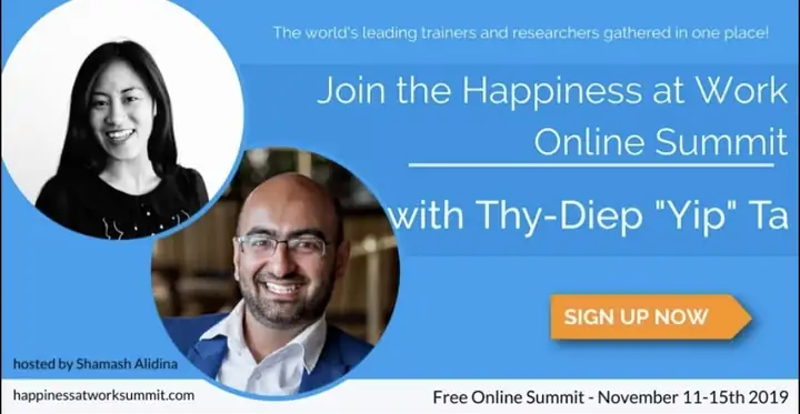 Happiness at Work Online Summit 2019 speaker announcement